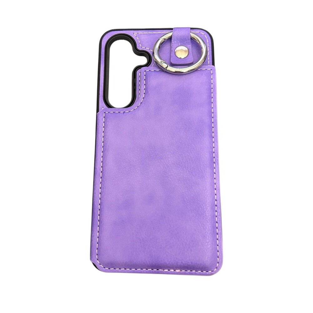 Samsung Galaxy S24 Wallet Credit Card Slots Case Cover Ring Snap Close